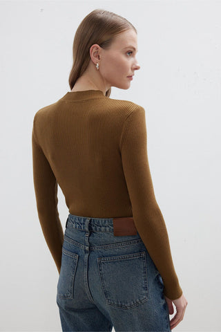 Basic Knitwear Bodysuit Mustard