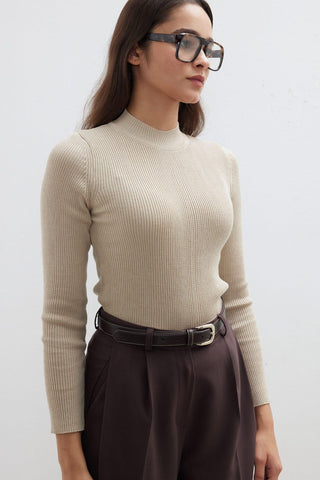 Basic Knitwear Bodysuit Stone