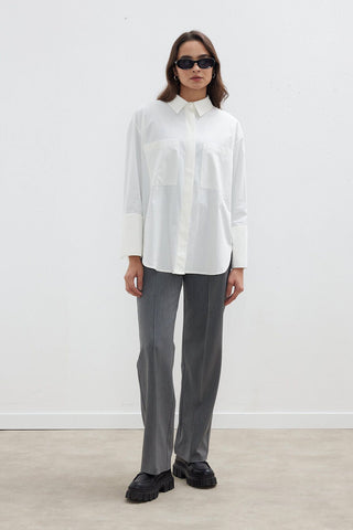 Wide Cuff Shirt Ecru