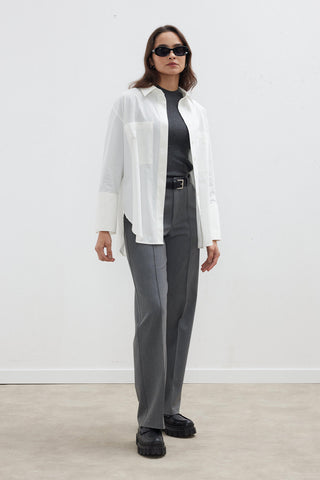 Wide Cuff Shirt Ecru