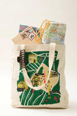 Printed Canvas Bag Copenhagen Map