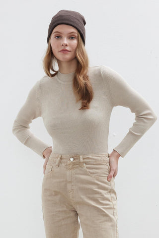 Basic Knitwear Bodysuit Mink