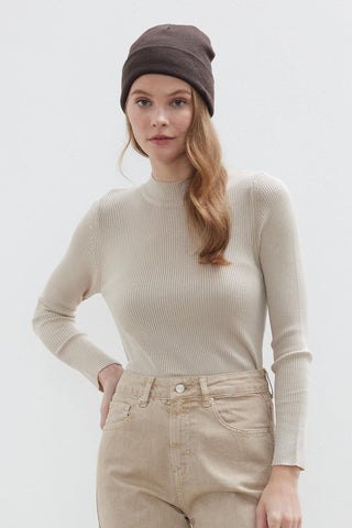 Basic Knitwear Bodysuit Mink