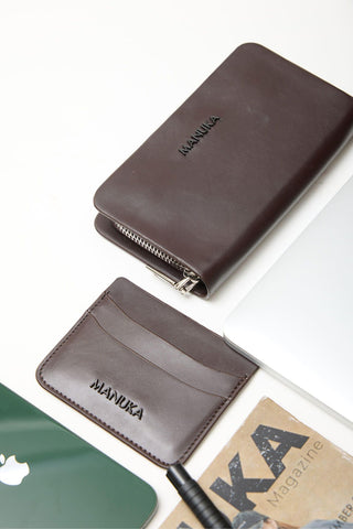 Manuka Card Holder Dark Brown