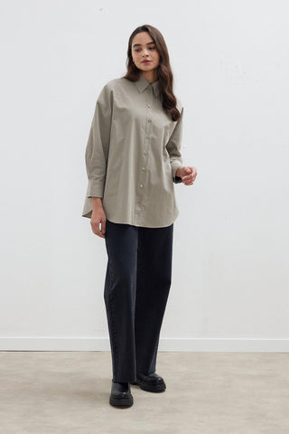 Oversize Basic Shirt Sage