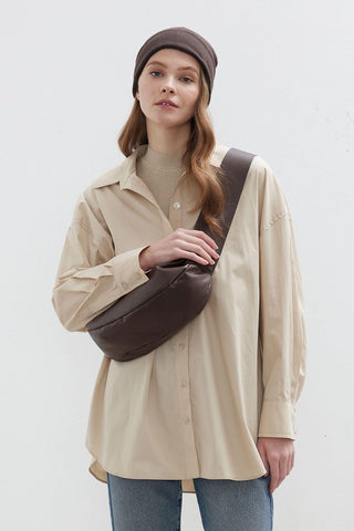 Oversize Basic Shirt Beige