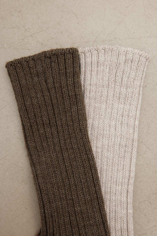 Thick Winter Socks Set Brown