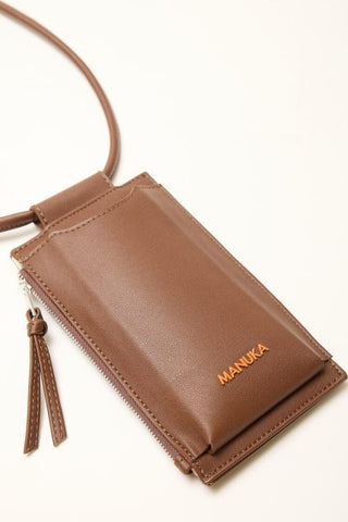 Phone Bag With Card Holder Tan