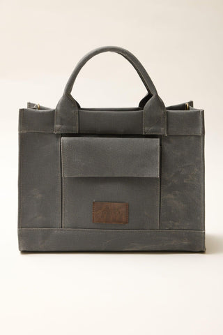 Canvas Bag With Medium Pocket Anthracite