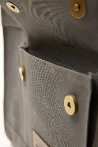 Canvas Bag With Medium Pocket Anthracite