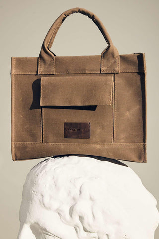 Canvas Bag With Medium Pocket Brown