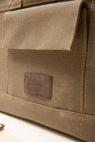 Canvas Bag With Medium Pocket Brown