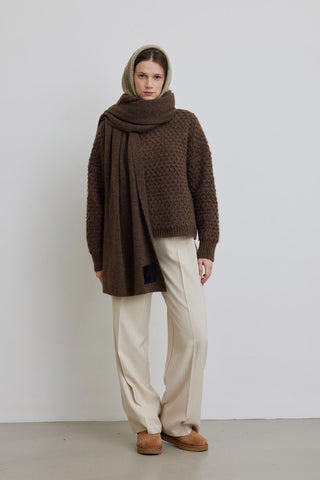 Patterned Knitwear Sweater Brown