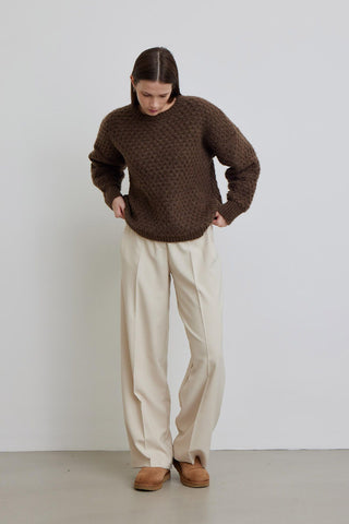 Patterned Knitwear Sweater Brown