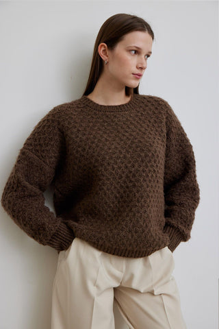 Patterned Knitwear Sweater Brown