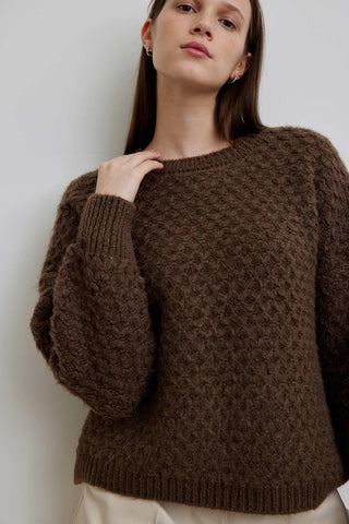 Patterned Knitwear Sweater Brown