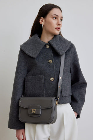 Wide Collar Cachet Jacket Grey