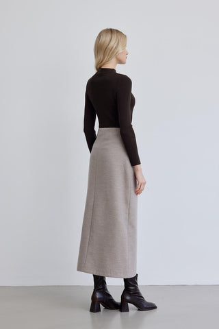 Pocket Detailed Cachet Skirt Mink