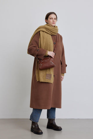 Nora Cachet Coat Dark Brown