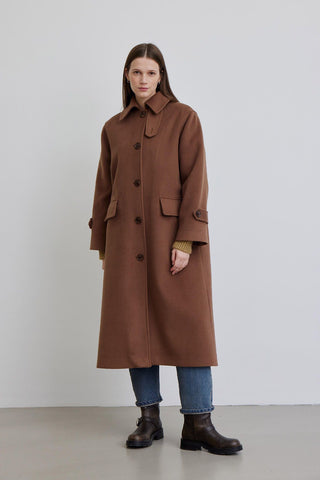 Nora Cachet Coat Dark Brown