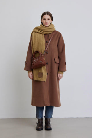 Nora Cachet Coat Dark Brown