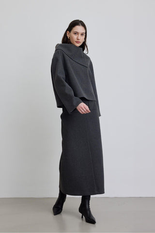 Pocket Detailed Cachet Skirt Anthracite