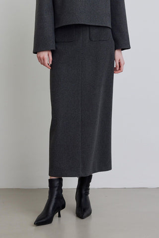 Pocket Detailed Cachet Skirt Anthracite