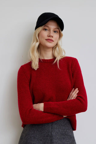 Crew Neck Fit Knitwear Sweater Red