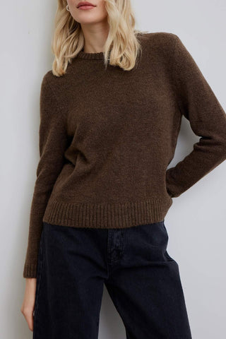 Crew Neck Fit Knitwear Sweater Brown