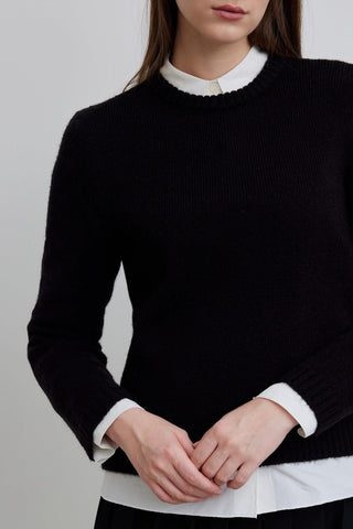 Crew Neck Fit Knitwear Sweater Black