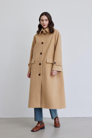 Nora Cachet Coat Camel Beige