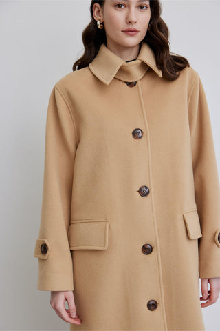 Nora Cachet Coat Camel Beige