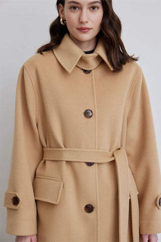 Nora Cachet Coat Camel Beige