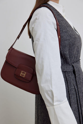 Premium Flap Bag Burgundy