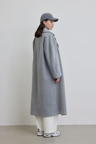 Alexa Premium Double-Breasted Coat Grey