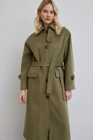 Nora Cachet Coat Green