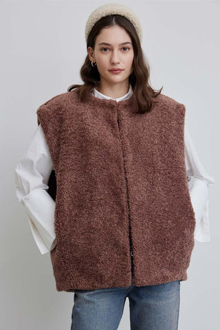 Lola Plush Vest Damson