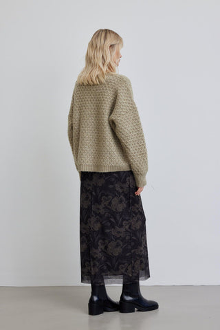 Patterned Tulle Skirt Lotus