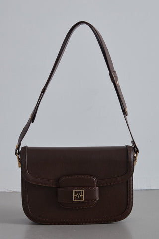 Premium Flap Bag Dark Brown