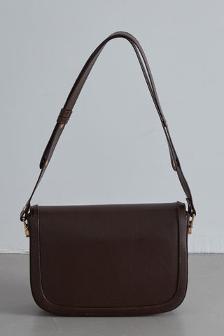 Premium Flap Bag Dark Brown