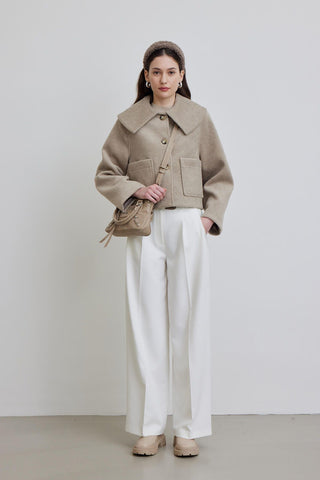 Wide Collar Cachet Jacket Mink