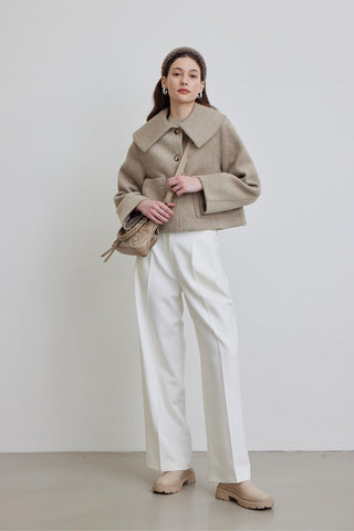 Wide Collar Cachet Jacket Mink