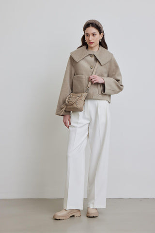 Wide Collar Cachet Jacket Mink