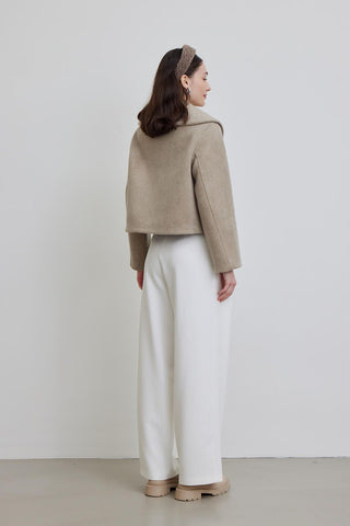 Wide Collar Cachet Jacket Mink