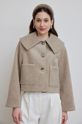 Wide Collar Cachet Jacket Mink