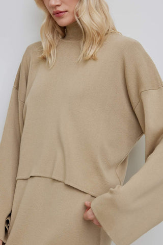 Knitwear Crop Blouse Desert Sand