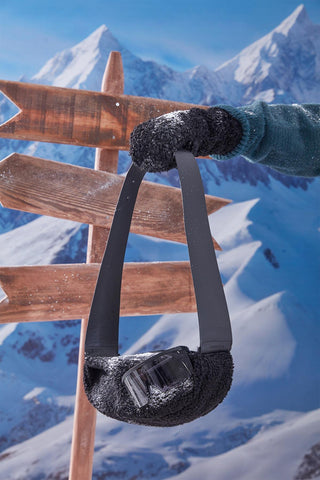 Faux Fur Crossbody Bag Black