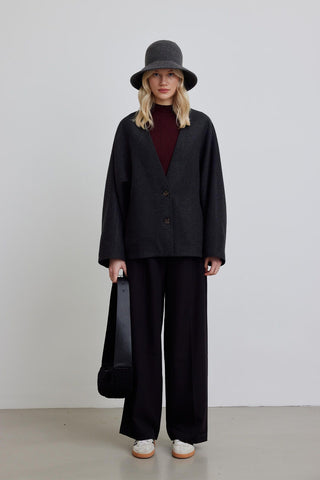 Milana Cachet Coat Anthracite