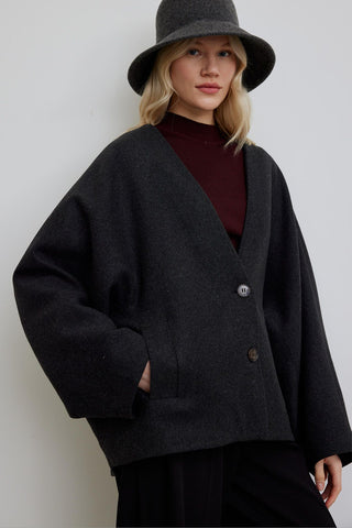 Milana Cachet Coat Anthracite