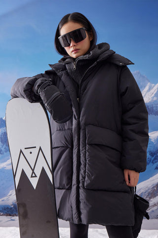 Kapüşonlu Anorak Ceket Siyah